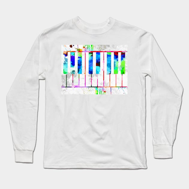 Piano Keyboard Long Sleeve T-Shirt by danieljanda